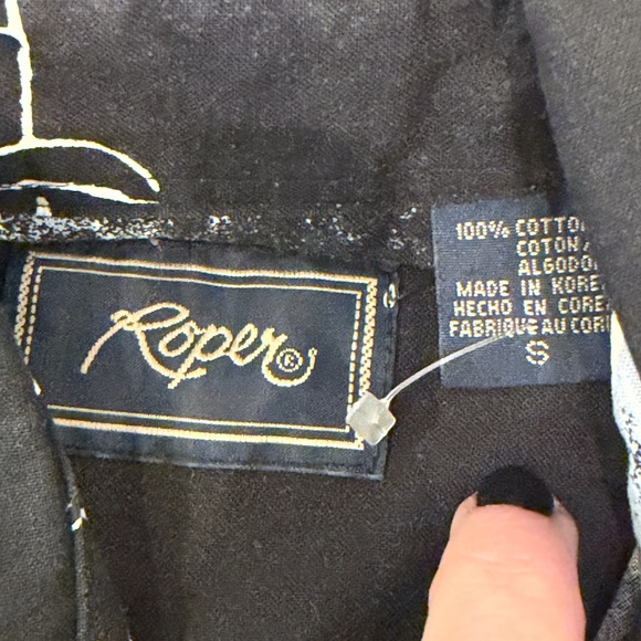 Vintage Roper Western Shirt with Horse Print Dead-stock w Pearl Snaps small - Picture 8 of 9